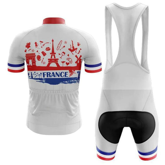 Men's Short Sleeve Cycling Jersey France | RSSC Premium Cycling Kit Back View