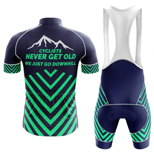 Men's Short Sleeve Cycling Jersey Cycling Never Get Old | RSSC Premium Cycling Kit Back View