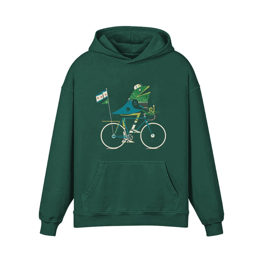 Big Fish On Bike Hoodie