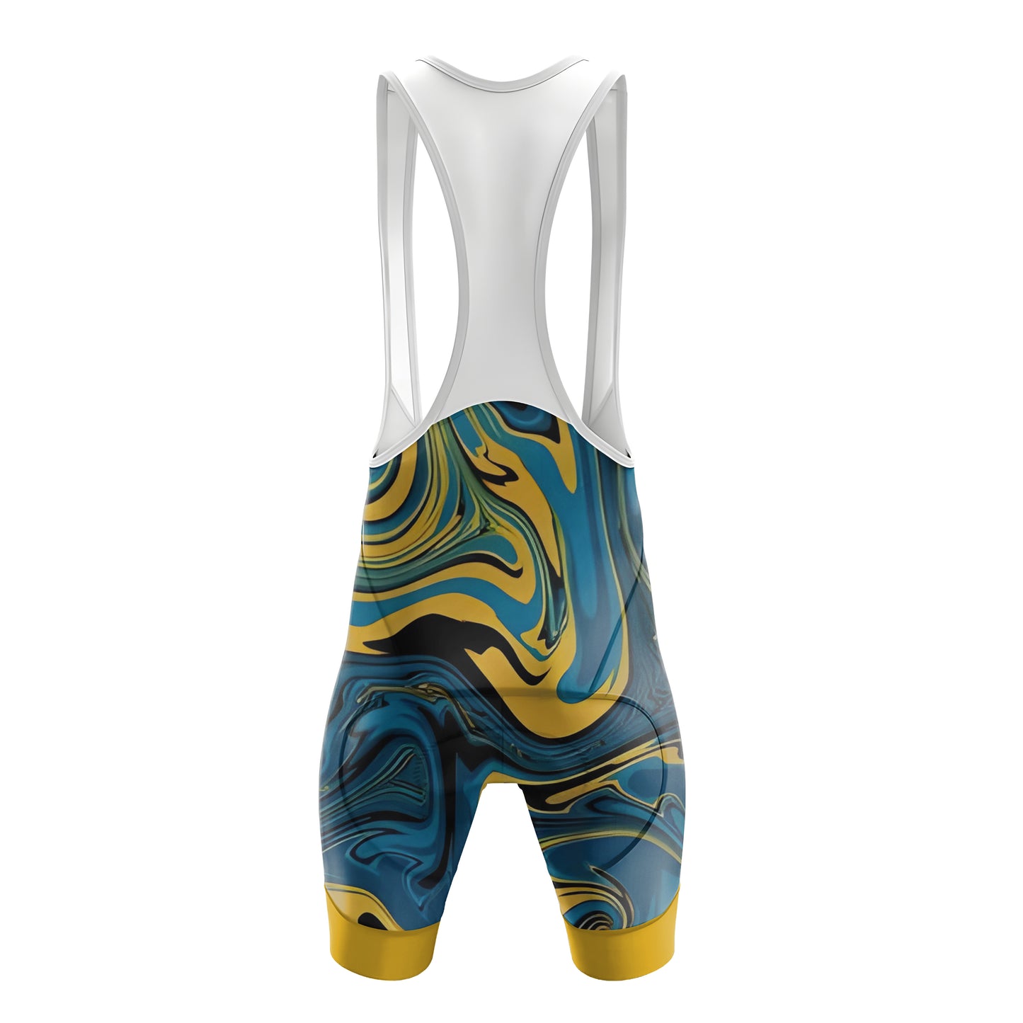 Yellow Blue Color Abstract Men's Cycling Kit