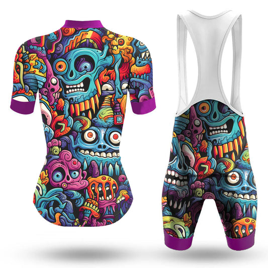 Alien Creatures Multicolor Women's Short Sleeve Cycling Kit | Rsscsports