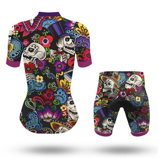 Carnival Girls and Skulls Women's Short Sleeve Cycling Kit | Rsscsports