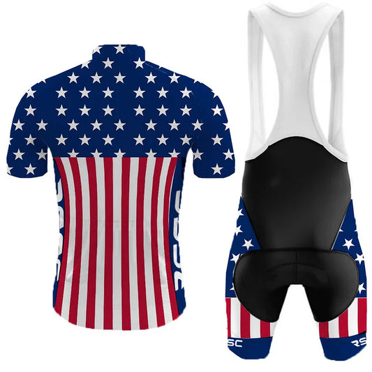 Abstraktes Kurzarm-Radsport-Set für Herren