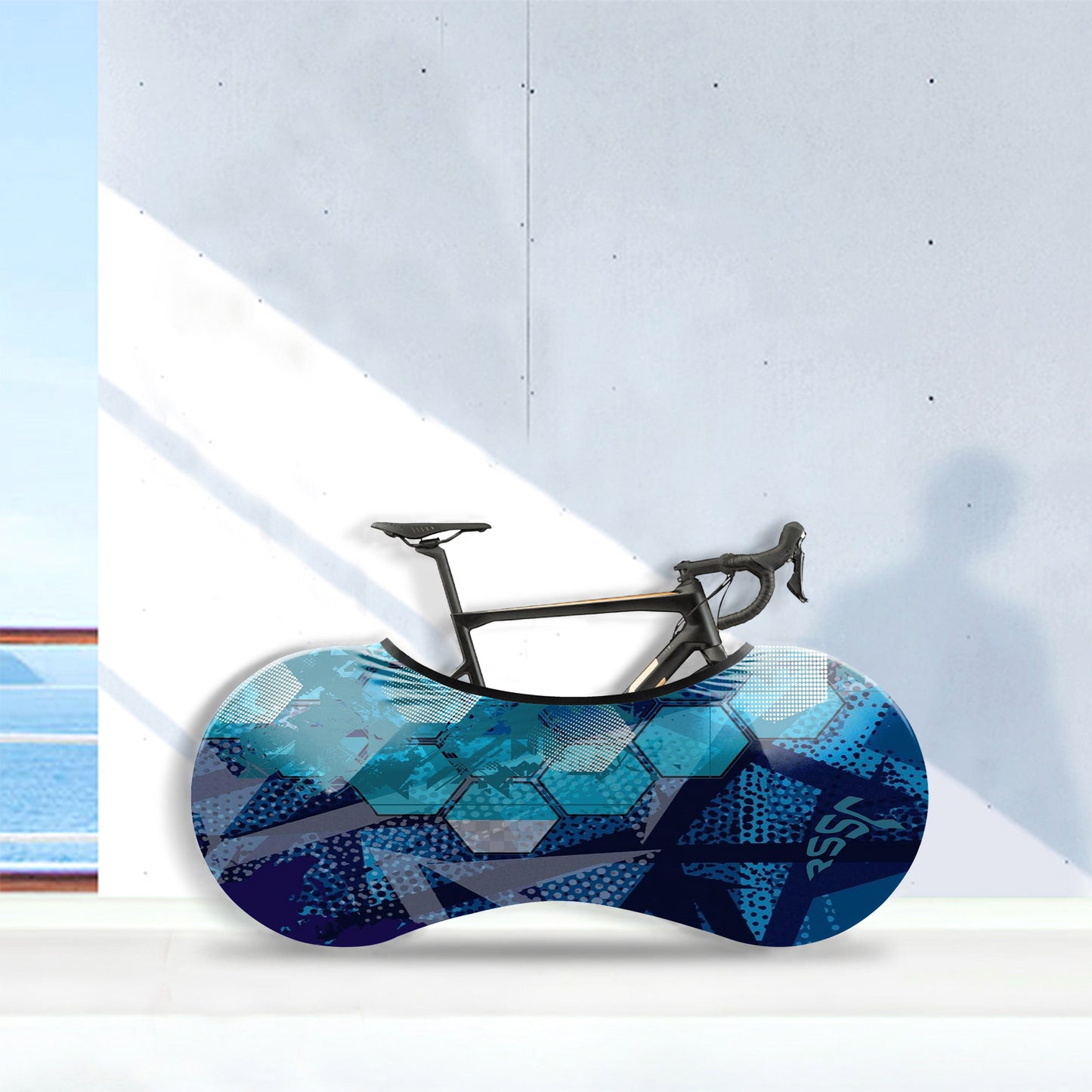 Abstract Geometric Blueprint Bicycle Wheels Cover | Rsscsports