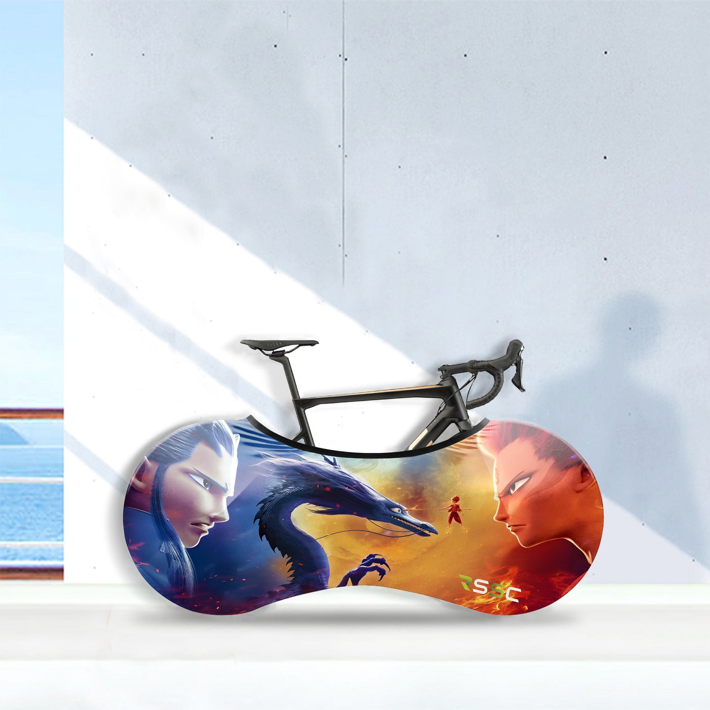 NEZHA And Ao Bing Bicycle Wheels Cover