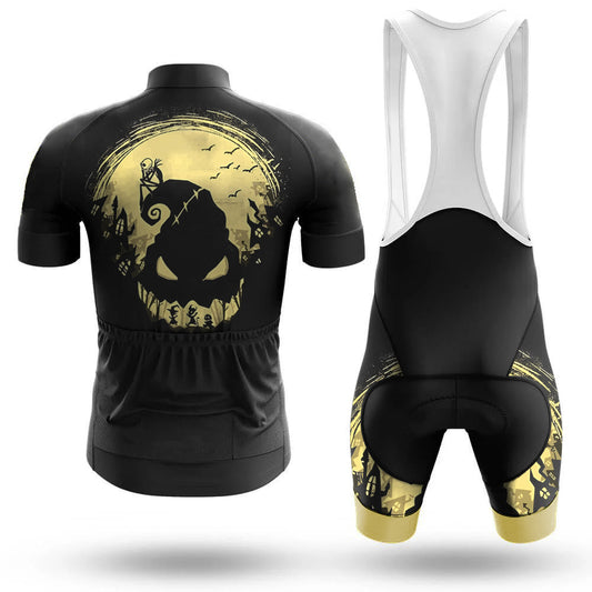 Men's Short Sleeve Cycling Jersey Halloween Town's Peril | RSSC Premium Cycling Kit Back View