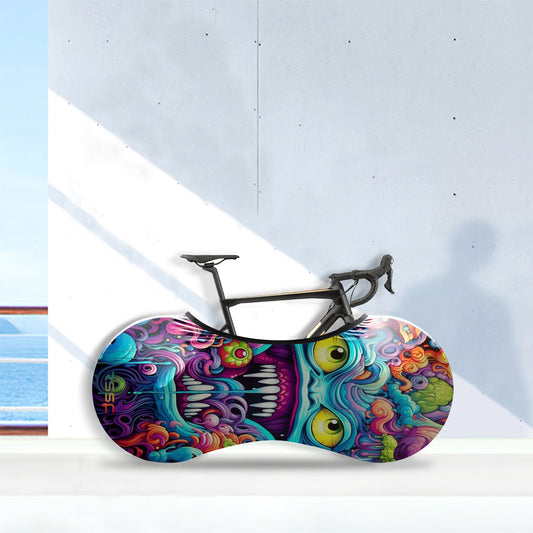 Abstract Graffiti Demon Doodle Bicycle Wheels Cover