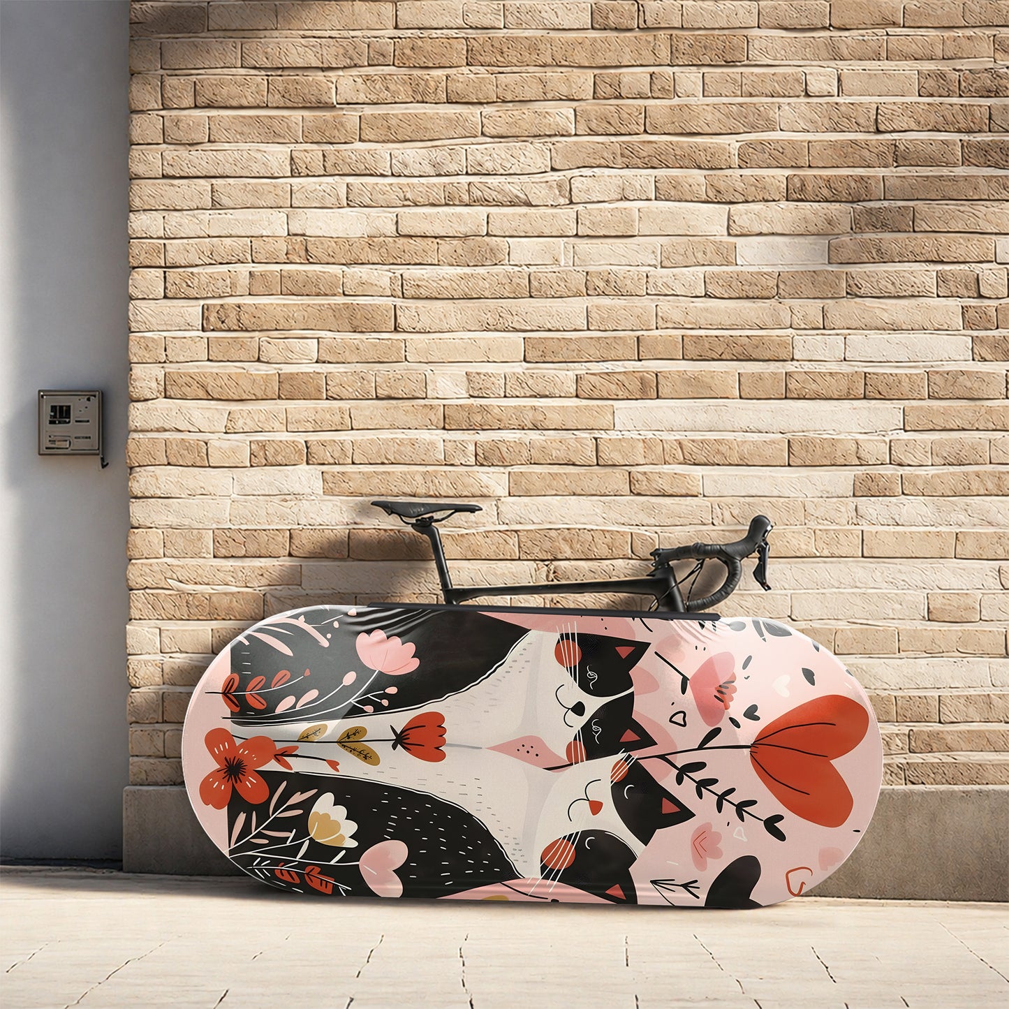 Cat In Love Bicycle Wheels Cover