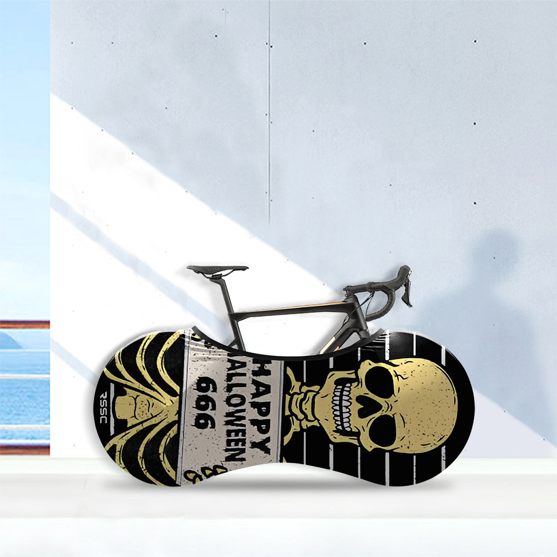 Skeleton Happy Halloween 666 Skull Bones Bicycle Wheels Cover