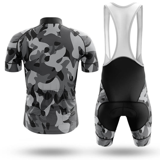 Men's Short Sleeve Cycling Jersey Gray Camo | RSSC Premium Cycling Kit Back View