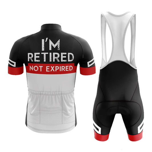 Men's Short Sleeve Cycling Jersey I'M Retired Not Expired | RSSC Premium Cycling Kit Back View