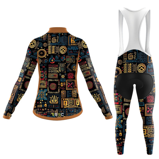 Tribal Geometry Women's Long Sleeve Cycling Kit