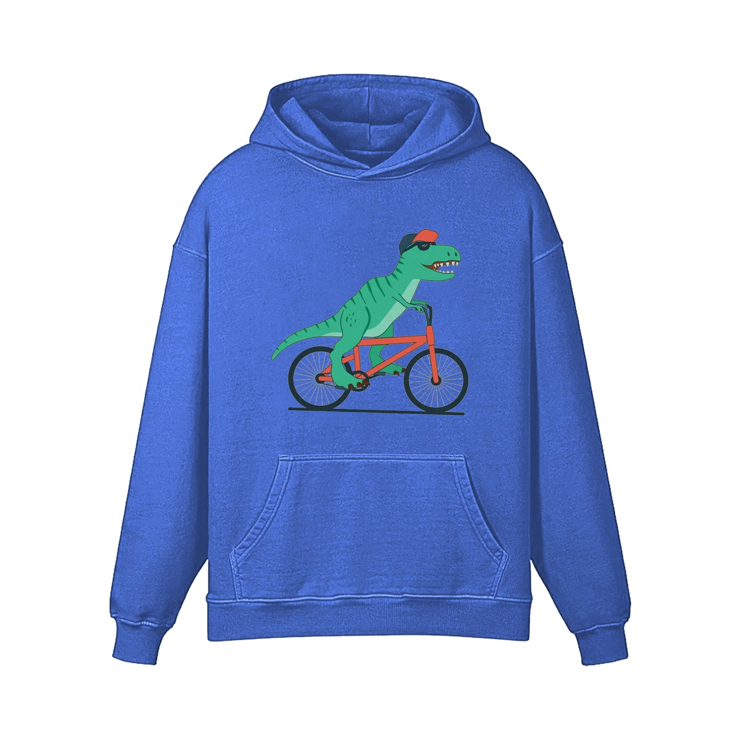 Dinosaur Riding A Bike Hoodie