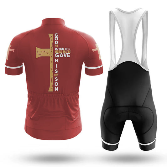 Red Christian Cross Men's Cycling Kit