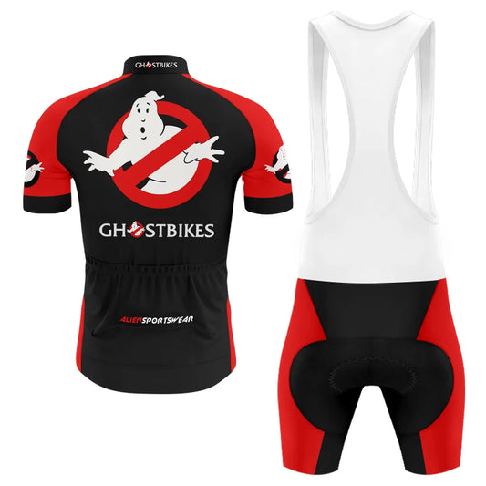 Men's Short Sleeve Cycling Jersey Ghost Busters Retro | RSSC Premium Cycling Kit Back View
