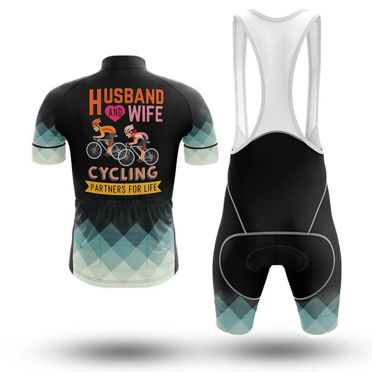 Men's Short Sleeve Cycling Jersey Husband And Wife Cycling | RSSC Premium Cycling Kit Back View