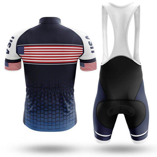 Men's Short Sleeve Cycling Jersey Classic USA | RSSC Premium Cycling Kit Back View