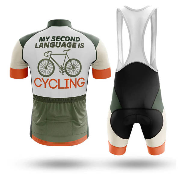 My Second Language Is Cycling Men's Short Sleeve Cycling Kit | Rsscsports