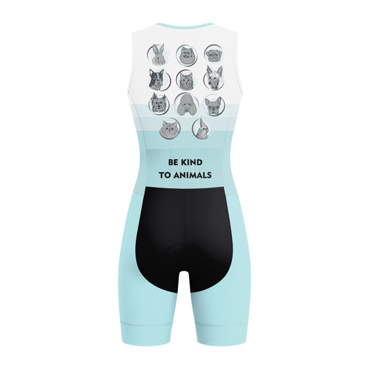 STOP ANIMAL ABUSE Women's Sleeveless Triathlon Suit
