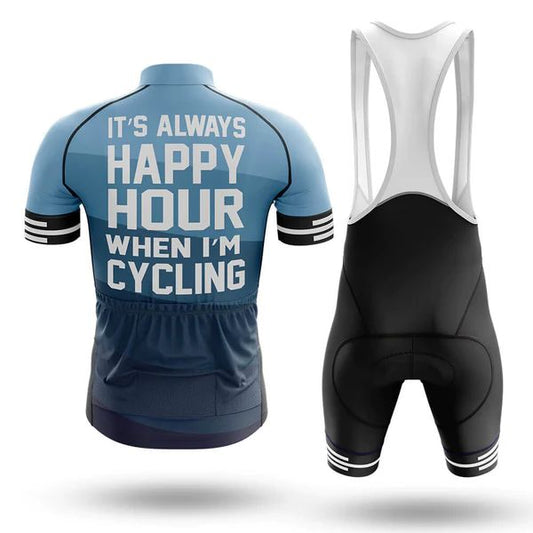 Men's Short Sleeve Cycling Jersey Happy Hour | RSSC Premium Cycling Kit Back View