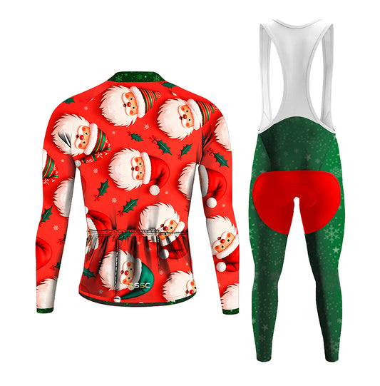 Santa Claus Men's Long Sleeve Cycling Kit