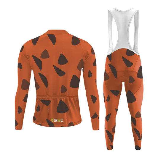 Men's Long Sleeve Cycling Jersey Flintstone | RSSC Premium Cycling Kit Back View