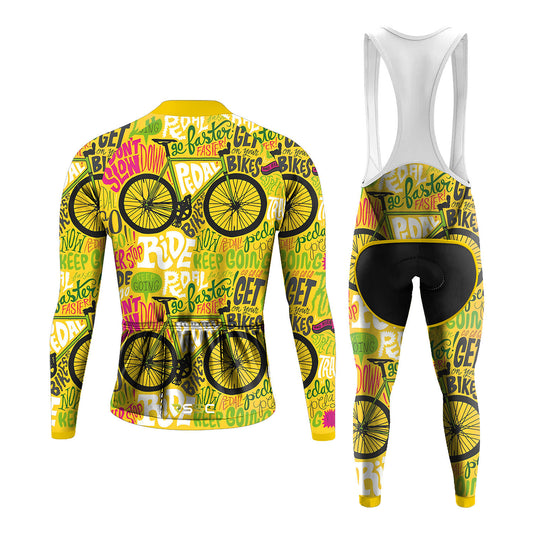 Men's Long Sleeve Cycling Jersey Never Stop Riding | RSSC Premium Cycling Kit Back View