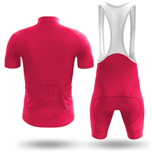 Men's Short Sleeve Cycling Jersey Barbie Pink | RSSC Premium Cycling Kit Back View