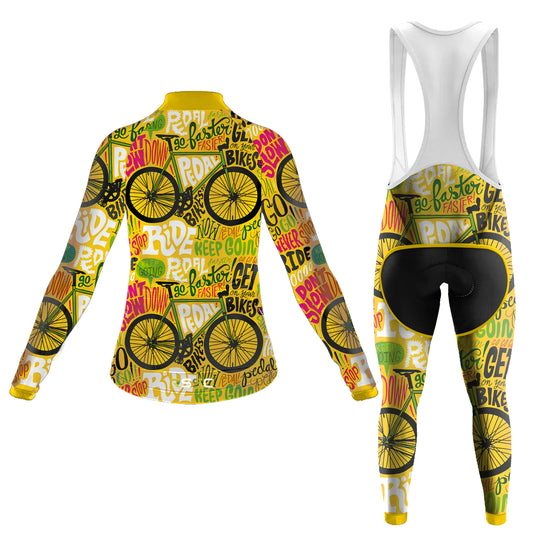 Never Stop Riding Women's Long Sleeve Cycling Kit