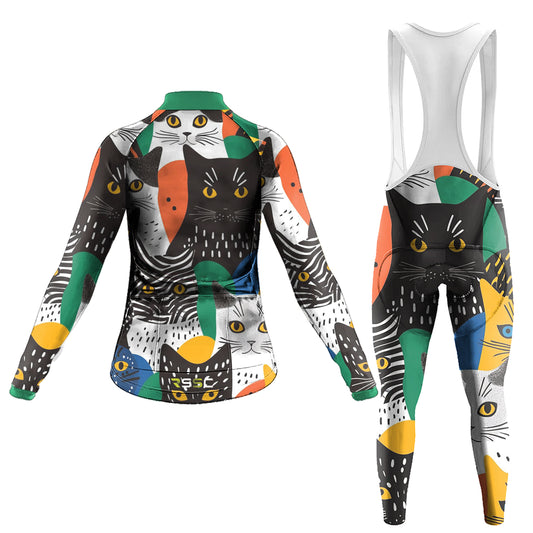 A Bunch Of Cats Women's Long Sleeve Cycling Kit | Rsscsports