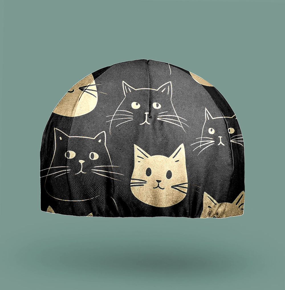 Happy Emoticon Cat Cycling Cap
