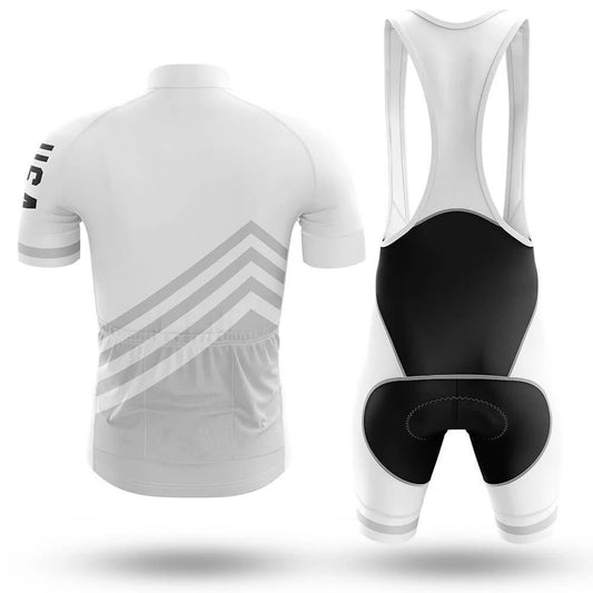 USA White Men's Short Sleeve Cycling Kit | Rsscsports
