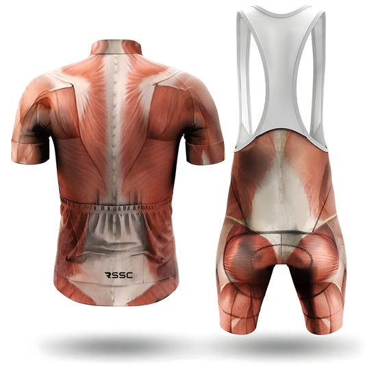 Men's Short Sleeve Cycling Jersey 3D Muscle | RSSC Premium Cycling Kit Back View