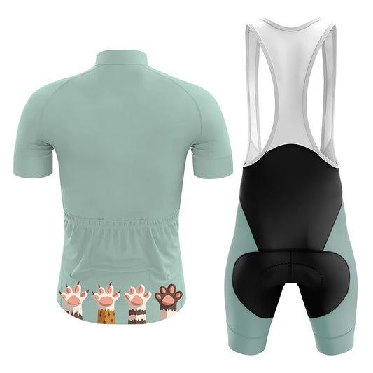 Men's Short Sleeve Cycling Jersey Cat Meow | RSSC Premium Cycling Kit Back View