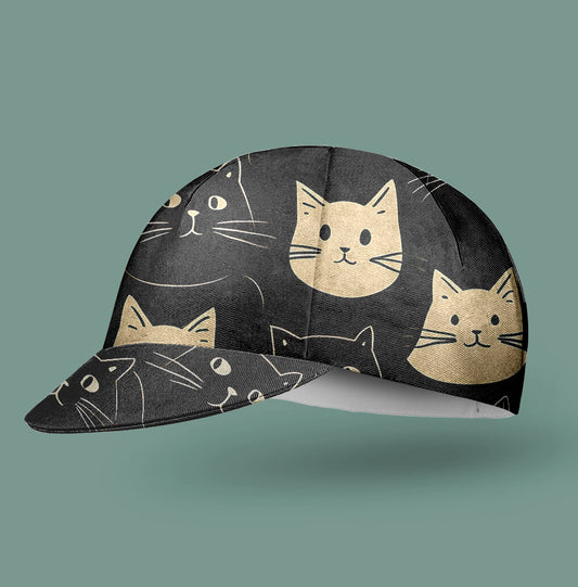 Happy Emoticon Cat Cycling Cap