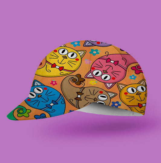 Kitten Pattern Cycling Cap
