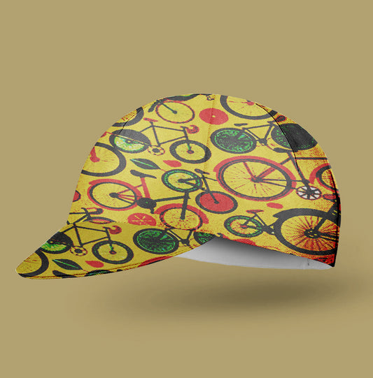 Bicycle Pattern Cycling Cap