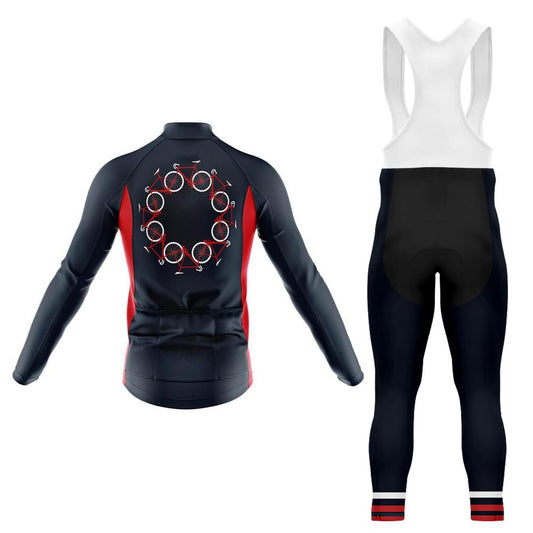 Men's Long Sleeve Cycling Jersey Cycling Cycle | RSSC Premium Cycling Kit Back View