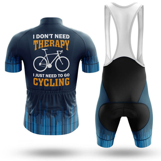 Men's Short Sleeve Cycling Jersey I Don't Need Therapy I Just Need To Go Cycling | RSSC Premium Cycling Kit Back View