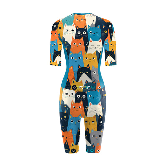 Cartoon Cat Women's Triathlon Suit
