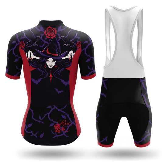 Tenue de cyclisme pour femme à manches courtes « Crâne punk néon »