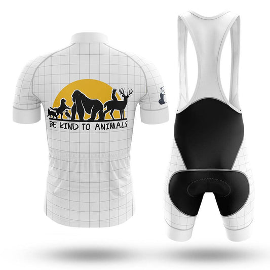 Men's Short Sleeve Cycling Jersey Be Kind To Animals | RSSC Premium Cycling Kit Back View