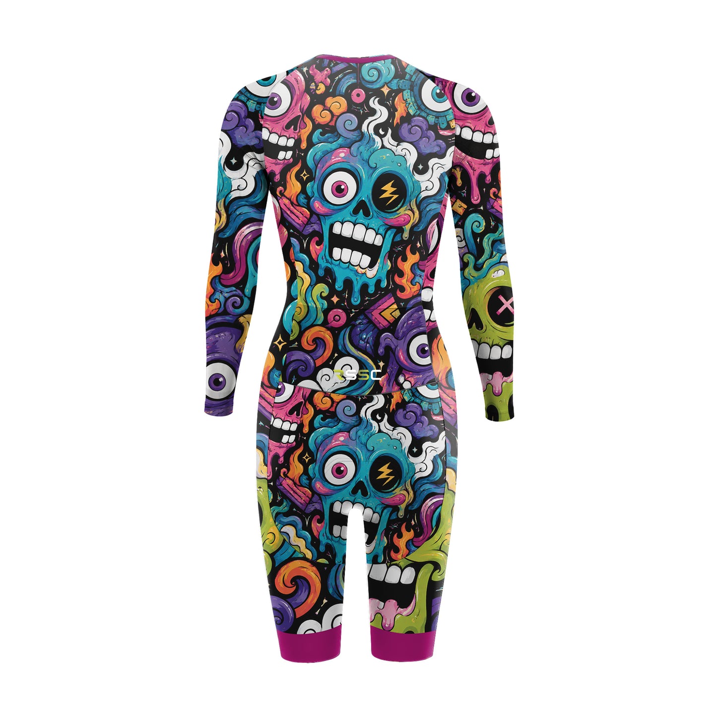 Alien Creatures Multicolor Women's Long Sleeve Triathlon Suit