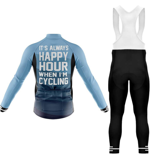 Men's Long Sleeve Cycling Jersey Happy Hour | RSSC Premium Cycling Kit Back View