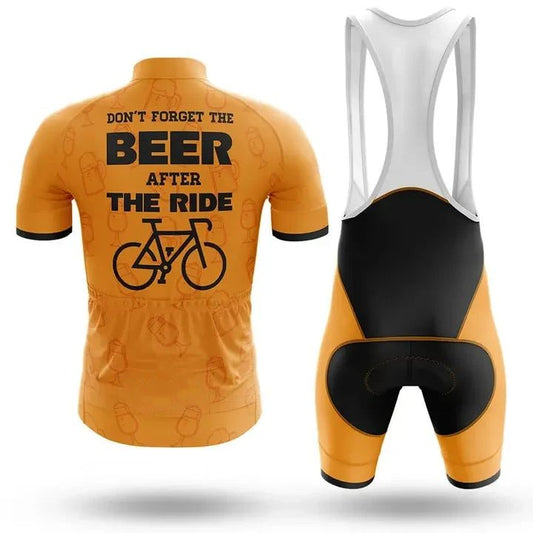Men's Short Sleeve Cycling Jersey Don't Forget The Beer | RSSC Premium Cycling Kit Back View