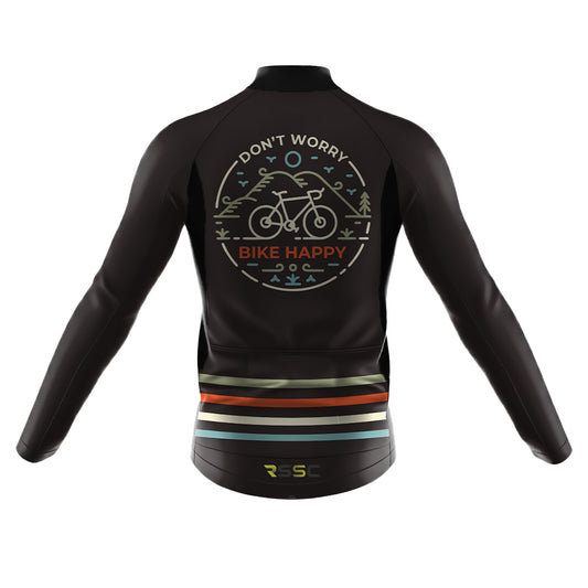 Bike Happy Men's Long Sleeve Cycling Jersey