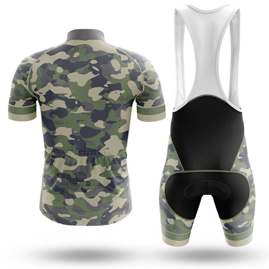 Men's Short Sleeve Cycling Jersey Green Camo | RSSC Premium Cycling Kit Back View