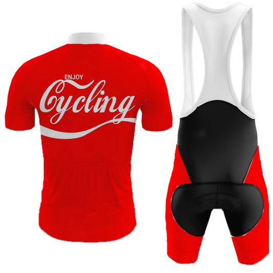 Men's Short Sleeve Cycling Jersey Enjoy Cycling | RSSC Premium Cycling Kit Back View