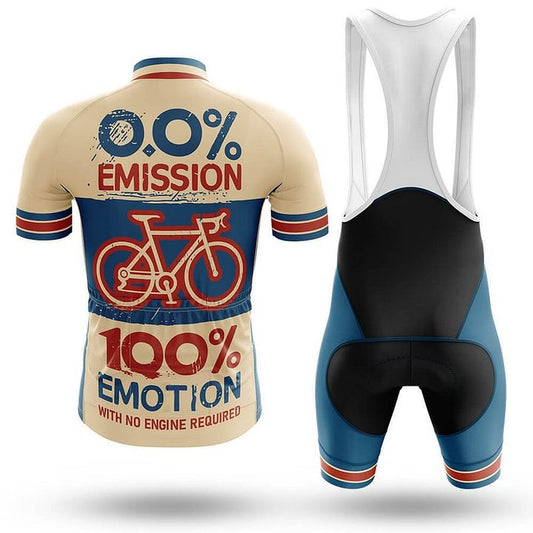 Men's Short Sleeve Cycling Jersey 100% Emotion | RSSC Premium Cycling Kit Back View
