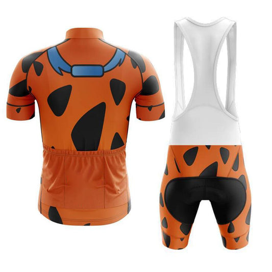 Men's Short Sleeve Cycling Jersey Flintstone | RSSC Premium Cycling Kit Back View